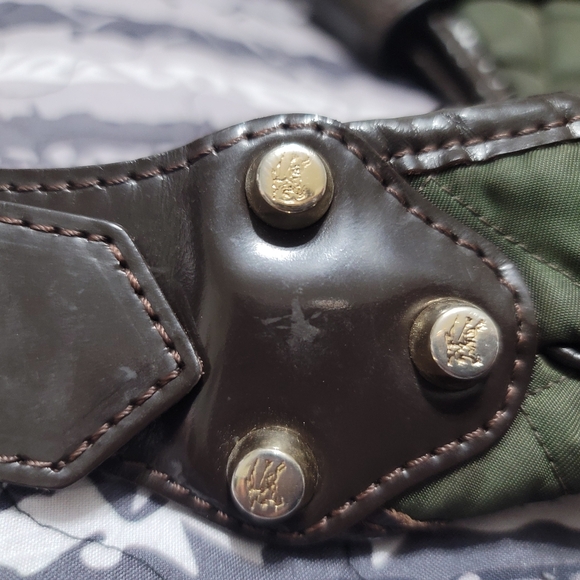 Burberry Green/Brown Quilted Nylon Brook Hobo Bag - Picture 10 of 13